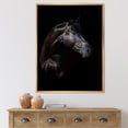 thumbnail image 2 of Silhouette Of Horse and Woman 24 in x 32 in Framed Photography Canvas Art Print, by Designart, 2 of 5