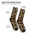 thumbnail image 3 of Athletic Socks Gold Glitter Stars Pattern Sport Running Calf Socks Crew Socks for Men Women, 3 of 7