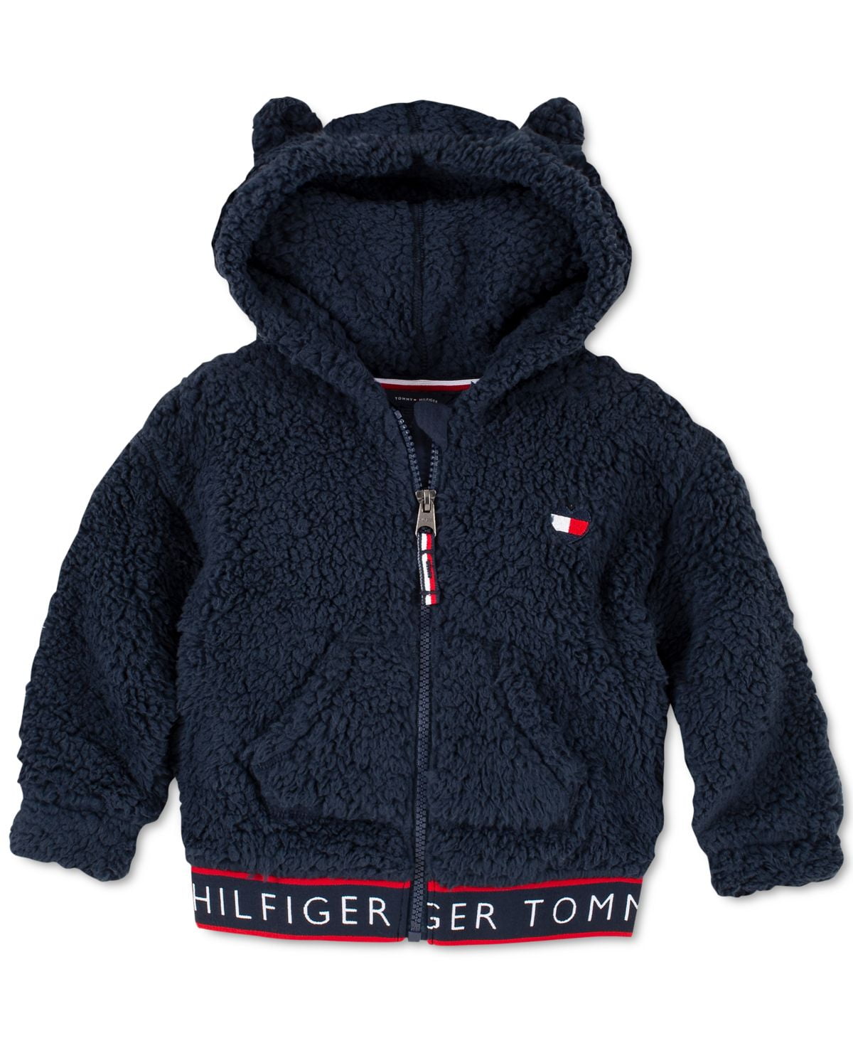 Tommy Baby Girls Hooded Jacket,Navy M -