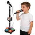 thumbnail image 3 of Micrófono de juguete para niños con soporte de altura, máquina de karaoke para niños y niñas con luz LED, micrófono ajustable y juguete musical para cantar., 3 of 8