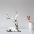 thumbnail image 4 of Creative Reindeer Ornaments, Light Luxury Collectible Modern Resin Deer Decoration, for Shelf Living Room Gifts Furnishings Deer Figurines Sitting Gray, 4 of 9