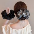 thumbnail image 4 of Lace Hair Scrunchies for Women Updo Hair Elastic Hair Rings Aesthetic Hair Tie Hair Scrunchy Ponytail Hair Holder Black, 4 of 4