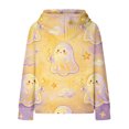 thumbnail image 6 of YunPes Unisex Kids Hoodie Boys Girls Waffle Textured Sweatshirt Cute Ghost Print Long Sleeve Hooded Pullover Spring Fall Clothes, 6 of 7