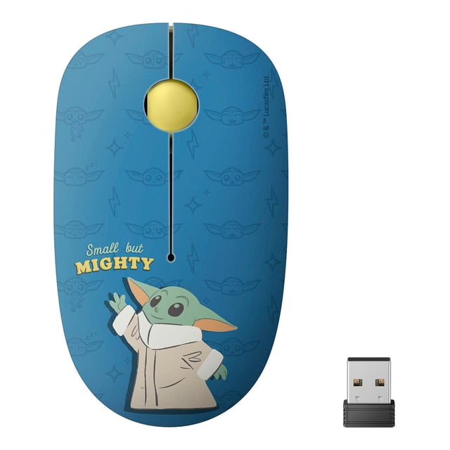 Mouse inalámbrico Steren 1 600 DPI Star Wars™ modelo Grogu SM multicolor