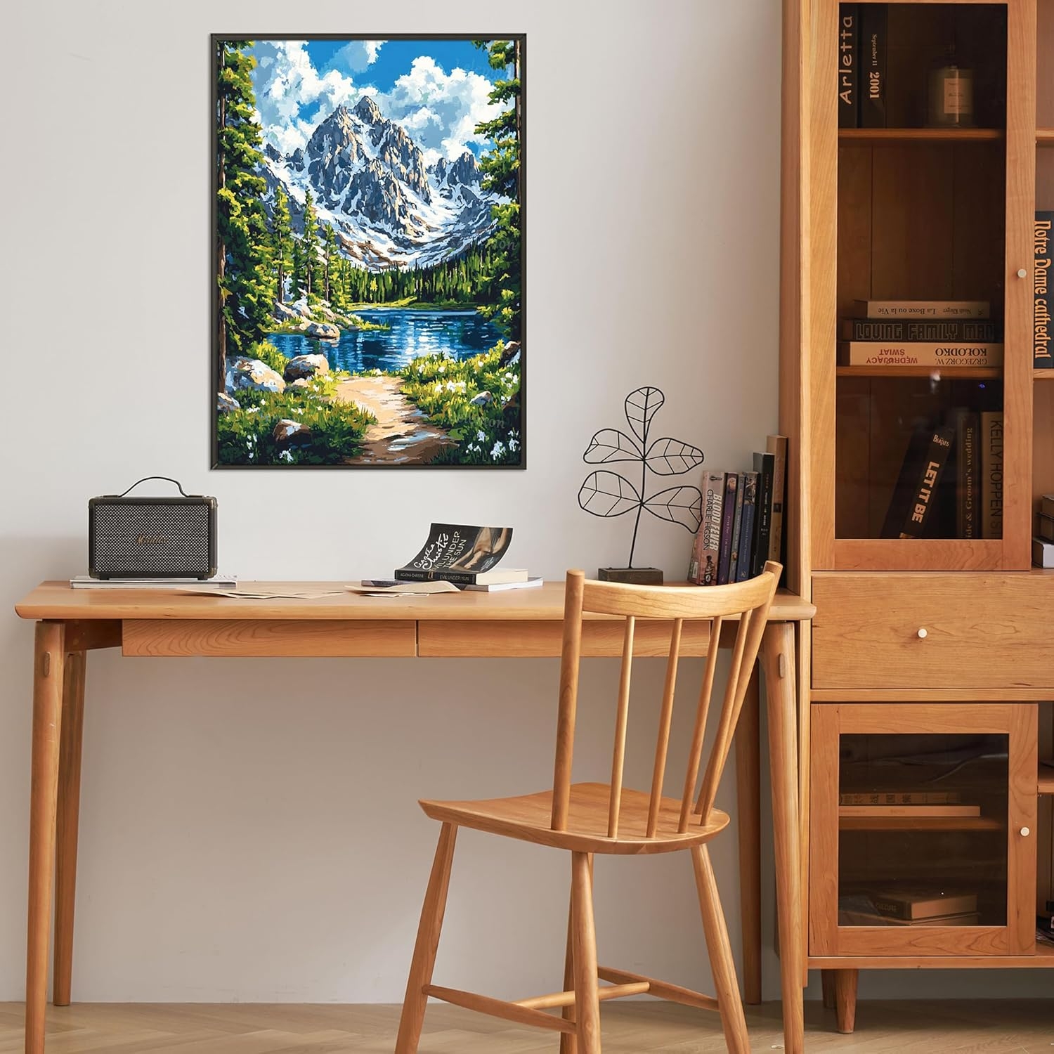 Adult diamond art set, adult diamond painting set, Yellowstone National Park 5D diamond painting set with diamond art accessories, suitable for home wall decoration 16 x 20 inches frameless