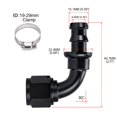 thumbnail image 4 of Conector de manguera PTNHZ 8AN de 90° hembra giratorio a barbilla de bloqueo empujar, 4 of 7