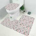 thumbnail image 2 of White Christmas Deer and Gift Pattern Bathroom Rugs Sets 3 Piece,Toilet Cover Set,Absorbent Non Slip Bathroom Mats Sets with U-Shaped Contour Rug Toilet Rug Set, 2 of 5