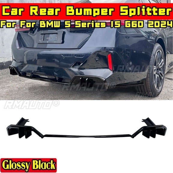 I5 G60 Body Kit Rear Bumper Lip Glossy Black M-Sport Style Rear Bumper Diffuser For BMW 5 Series I5 G60 2024 Car Accessories