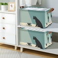 thumbnail image 2 of Yayeee Foldable Storage Basket for Shelves with Handles Waterproof Cloth Bins, Black Cat, 2 of 7