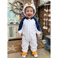 thumbnail image 3 of RUINIXCW Toddler Baby Boy Girl Penguin Costume Newborn Infant Halloween Animal Costume Warm Fall Winter Plush Jumpsuit Outfit Long Sleeve Hood Zip Up Romper Snowsuit, 3 of 9