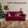 thumbnail image 3 of Sanmadrola Couch Covers for Dogs Sofa Covers Washable 100% Waterproof Non Slip Couch Covers Stretchable Machine Washable for Dogs Kids Pets, Wine Red, Sofa, 3 of 10