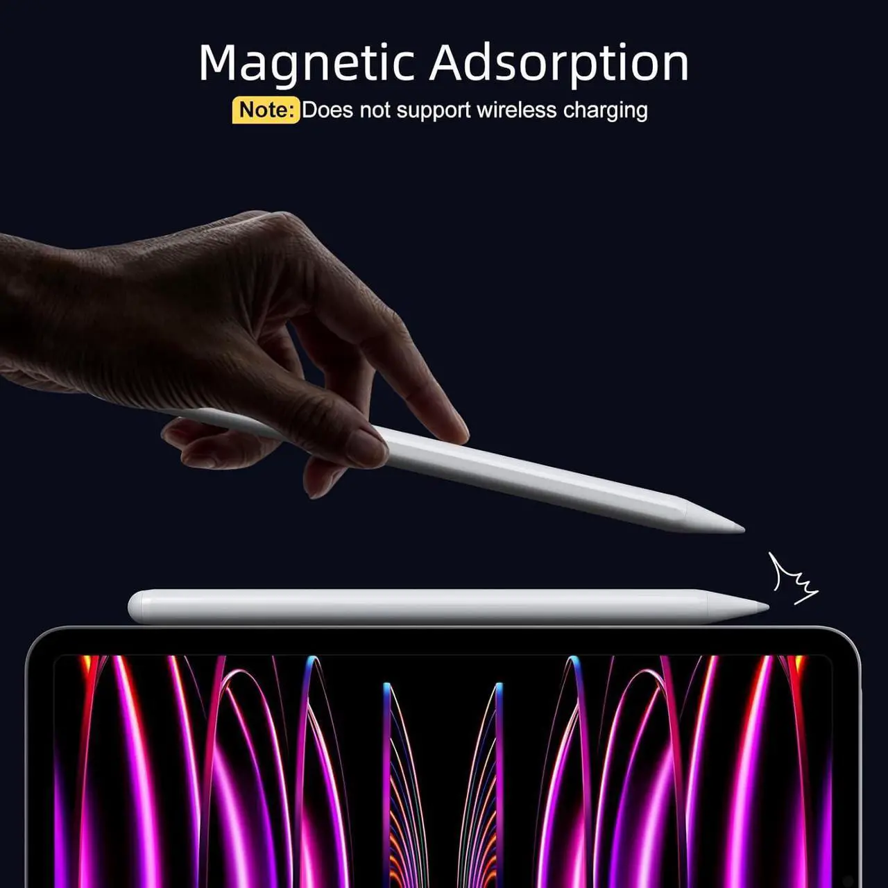Stylus Pen for iPad 6th-11th Generation-2X Fast Charge Active Pencil Compatible with 2018-2025 Apple iPad Pro 11"/12.9"/M4, iPad Air 3/4/5/M2/M3,iPad mini 5/6 Gen - White