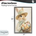 thumbnail image 4 of Stupell Industries Cottage Easter Egg Basket Rabbit Gray Floating Frame Canvas Art, 17 x 25, by The Prints Vibe, 4 of 8