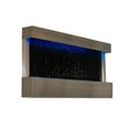 thumbnail image 1 of 47' Indoor Wall-Mounted Mirror Waterfall Fountain with Pump, LED Lights, and Rocks for Home Decoration, 1 of 1