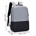 thumbnail image 2 of Versatile Student Backpack for Men Women Color Block Lightweight Large Capacity Backpacks Casual Travel Backpack Purse for Laptop, 2 of 5