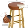 thumbnail image 2 of Bar Stool Cushion Round Foam Padded Seat Cushions Waterproof Leather Bar Stool Covers with Elastic and Non Slip Bottom 13 Inch Black, 2 of 13