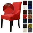 thumbnail image 1 of Labymos Chair Cover Velvet Chair Slipcovers Removable Washable Soft Dining Chair Protector Cover Red, 1 of 8
