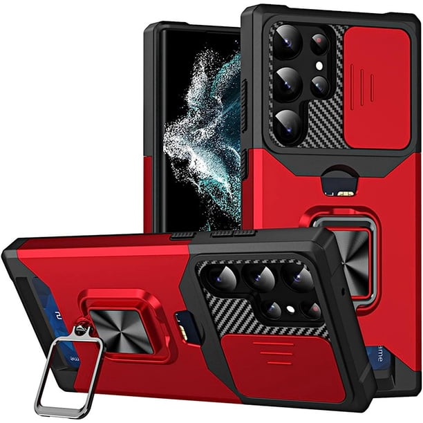 Funda para Samsung Galaxy S23 Series, protección militar a prueba de golpes, con soporte giratorio de 360 °, carcasa dura resistente para teléfono qym unisex