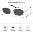 thumbnail image 4 of Gafas de Sol Ovaladas Retro Pequeñas Appassal AP3716 Oro/Gris, 4 of 5