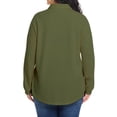thumbnail image 3 of Cuteduck Women's Plus Size Waffle Knit Tops Henley Long Sleeve Fall Casual Shirts 1X-5X, 3 of 10