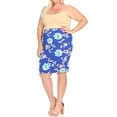 thumbnail image 4 of Women's Plus Size Floral Print Knee-Length Fitted Style Pencil Skirt, 4 of 5