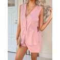 thumbnail image 4 of Womens Summer Vacation Outfits Beach Travel Cruise Resort Wear 2 Piece Short Sets Casual Tank Tops and Shorts Pink L, 4 of 8