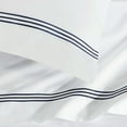 thumbnail image 5 of Superior Brandon Embroidered Cotton Bed Sheet Set, Twin, White/Navy Blue, 5 of 11