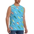 thumbnail image 2 of Pofeuu Different Color Fishing Bait Print Men's Muscle T-Shirt, Sleeveless, Muscle Tank, Classic Muscle Tee Top For Men Casual Sleeveless Muscle T-Shirt Trendy Clothes-3X-Large, 2 of 7