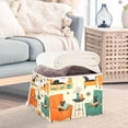 thumbnail image 3 of Yayeee Collapsible Cube Storage Bin with Lid Fabric Closet Decorative Basket with Handles, Black Cats Reading, 3 of 7