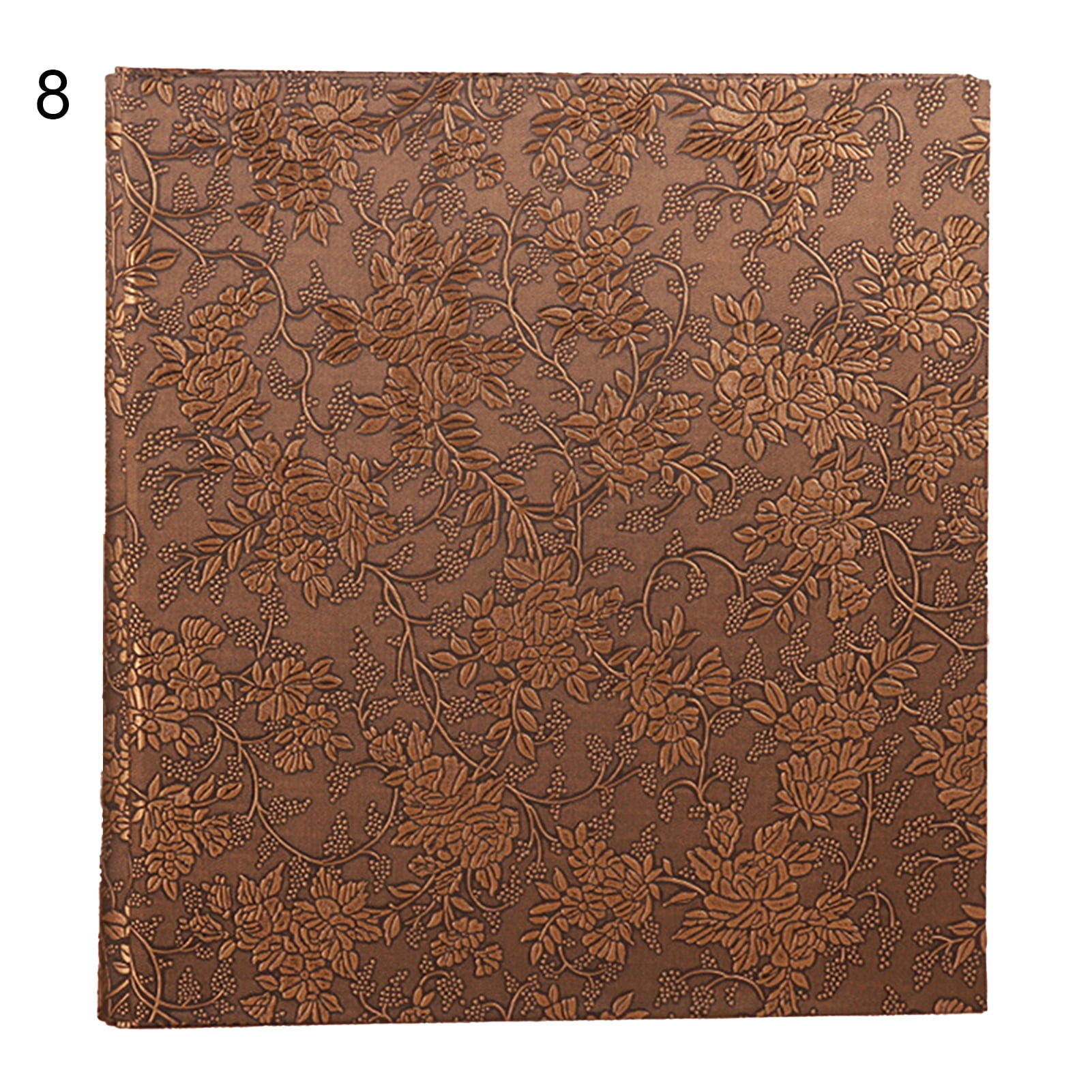 Hesroicy Retro Faux Leather Photo Album Large Capacity Scrapbook Wedding Family Photo Book for