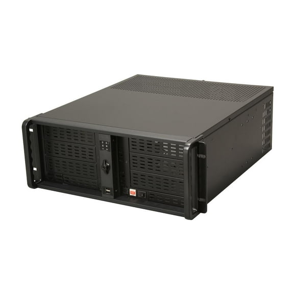 iStarUSA D-400-6-ND Black 1.2mm SECC Zinc-Coated Steel 4U Rackmount Compact Stylish Chassis 6 External 5.25" Drive Bays