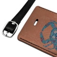 thumbnail image 2 of Mosaic Crab Rectangle Leather Luggage Card Suitcase Carry-On ID Tag, 2 of 8