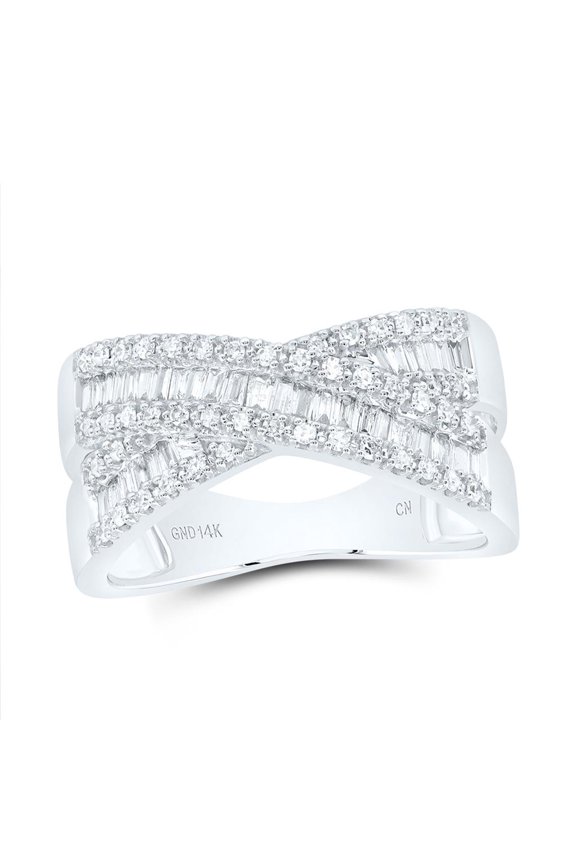 Diamond CN Criss Cross Fashion Ring 0.5cttw
