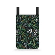 COEQINE Green Leaf Crutch Case Forearm Crutch Bag Pouch Crutch Pocket Pouch Lightweight Broken Foot Underarm Crutch to Keep Item Safety Medical Crutch Accessories for Adults