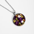 thumbnail image 4 of Grape Glass Design Circular Pendant Necklace | Women's Jewelry, 4 of 5