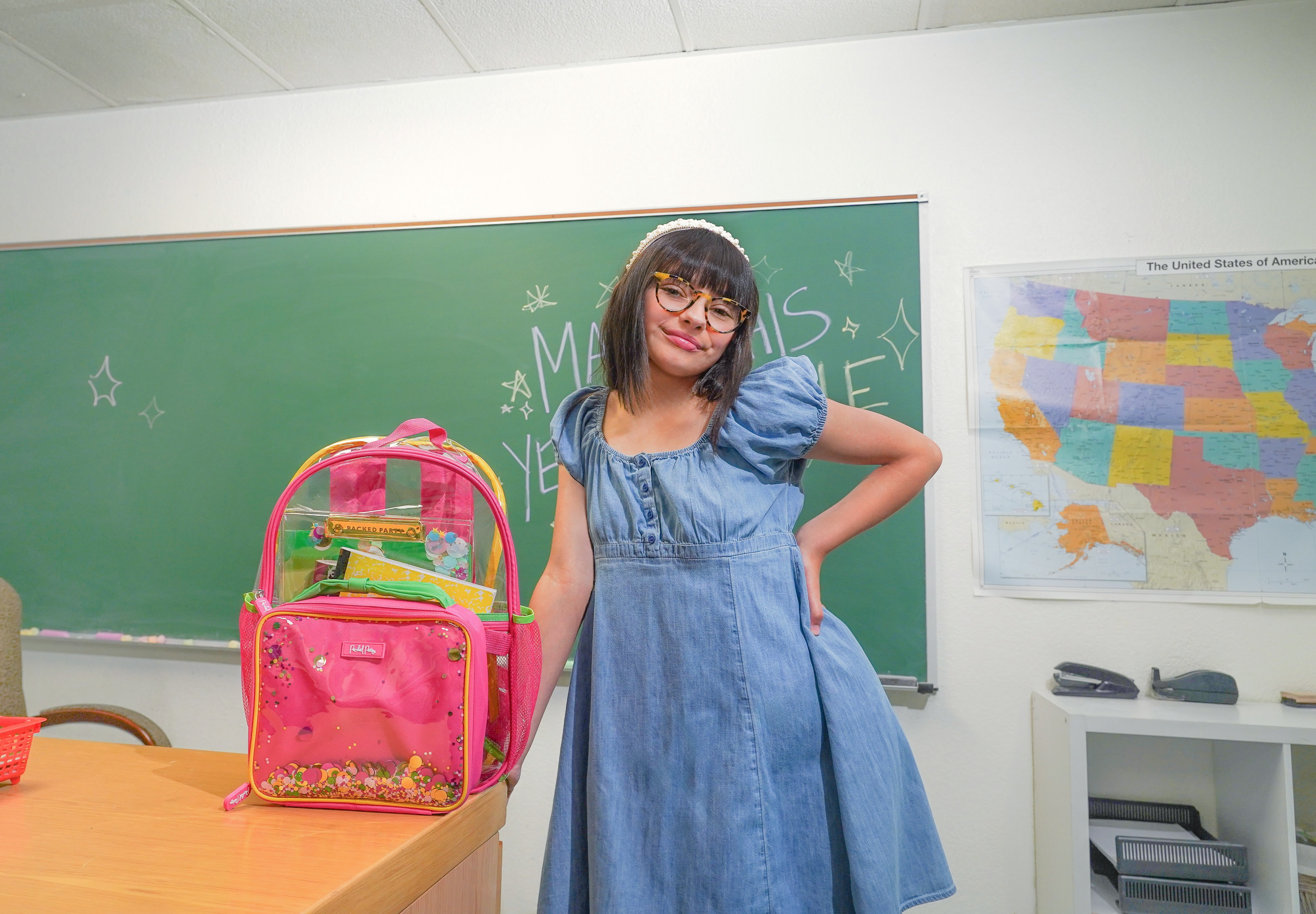 Packed Party Girls Confetti Clear Backpack and Lunch Box Set