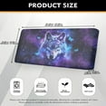 thumbnail image 4 of Renewold Wolf Butterfly Galaxy Stretch Couch Cushion Slipcover Separate Sofa Seat Cushion Cover Soft Loveseat Cushion Cover Washable Furniture Protector with Elastic Bands, M, 4 of 5