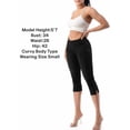thumbnail image 5 of Jvini Women’s Stretch Denim Capri Jeans  Pull-On Jeggings  with Elastic Waist, Slim Fit Cropped Side Slit Pants 20" Inseam, 5 of 7
