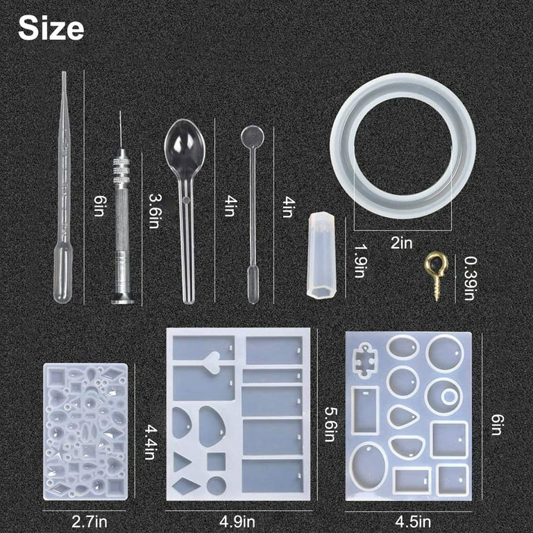 EEEkit Resin Molds, 229pcs Silicone Resin Casting Molds and Tools Kit for  DIY Jewelry Resin Craft Making, Epoxy Resin Making Kit for Resin Casting  Beginner 