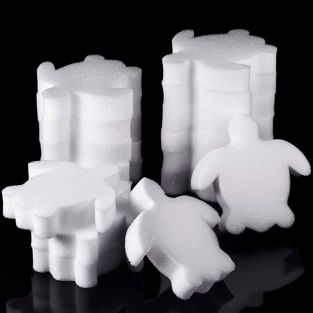 Nomeni Scum Sponge Clearance, 10 Pieces Creamy Oil Absorbing Scum Sponge for Hot Tub Swimming Pool and Spa Cleaning Supplies
