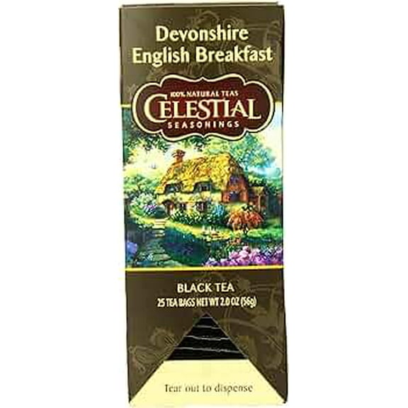 Celestial English Breakfast Tea 25ct – Premium Black Tea Bags for Strong Bold Morning Flavor
