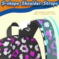 thumbnail image 5 of 17 Inch Lightweight Backpack,PVC Waterproof Oxford Fabric, Ergonomically Designed, with Large Capacity, Leopard Animal Print, 5 of 5