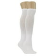 thumbnail image 4 of Diabetic Over The Calf Knee Socks for Men and Women 6 Pairs White Size 10-13, 4 of 6