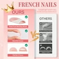 thumbnail image 6 of RAGUPEL 288Pcs Toe Press on Nails French Style Decor Stays Secure Press on Toes Simple Style Glue on Nails for Women Hands + Feet Style3, 6 of 7