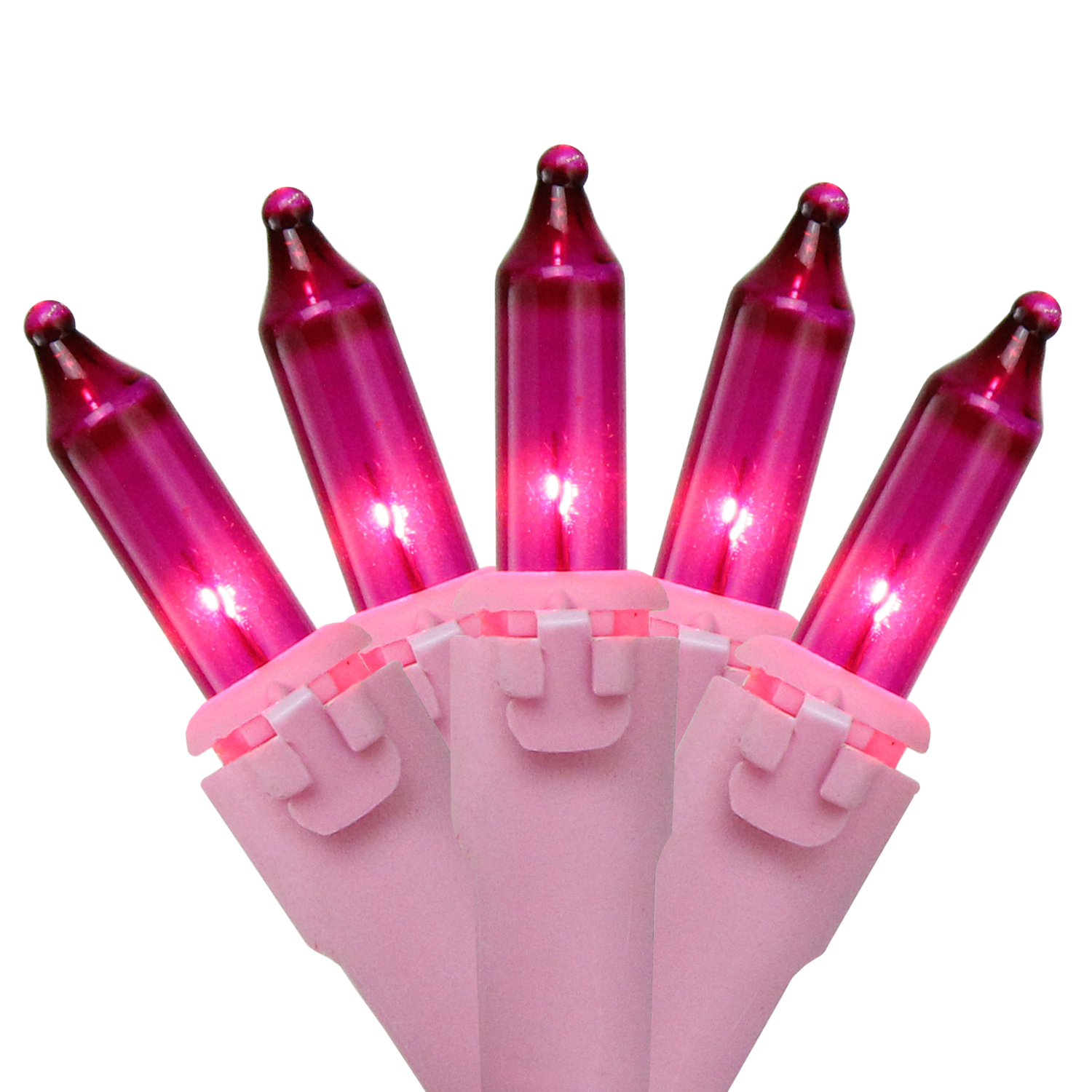 Brite Star 96825 - 50 Light Pink Wire Pink Miniature Light Christmas Light String Set - image 2 of 3
