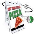 thumbnail image 2 of New York Style Pizza (24" X 36") Deluxe A-Frame Signicade, Includes 2 Removable Panels & Stand, 2 of 4