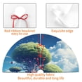 thumbnail image 4 of Sikiie Fantasy Treehouse Planet Scene 30-48 inches {designName} Print Christmas Tree Skirt Snowman Xmas Tree Skirt with Edge Christmas Decorations for Holiday Party-48", 4 of 7
