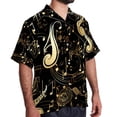 thumbnail image 2 of Note Men's Short Sleeve Casual Printed Button Down Beach Shirt - Summer Hawaiian Top, 2 of 6