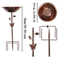 thumbnail image 3 of 30" Metal Birds Bath for Outside, Detachable Outdoor Birds Baths Water Bowl with Stake, Easy to Clean, Vintage Freestanding Birdbath and Birdfeeder for Garden Yard Outdoor Decor, 3 of 6