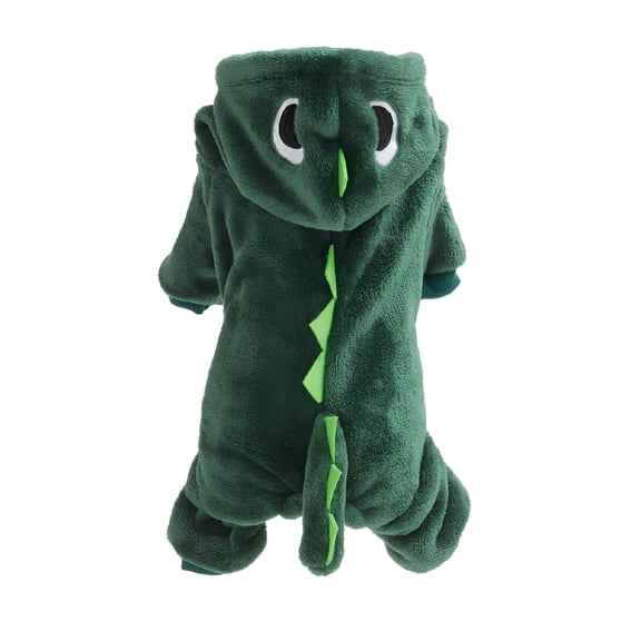 TELOLY Halloween Costume for Pet Dog Cat Dinosaur Plush Hoodies Animal Fleece Warm Outfits Clothes for Small Medium Dogs Cats Halloween Cosplay Apparel Accessories